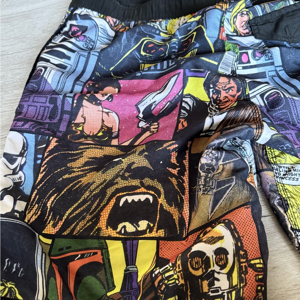 Star Wars Swim Trunks Size 2X Comic Strip All Over Print - Picture 6 of 16